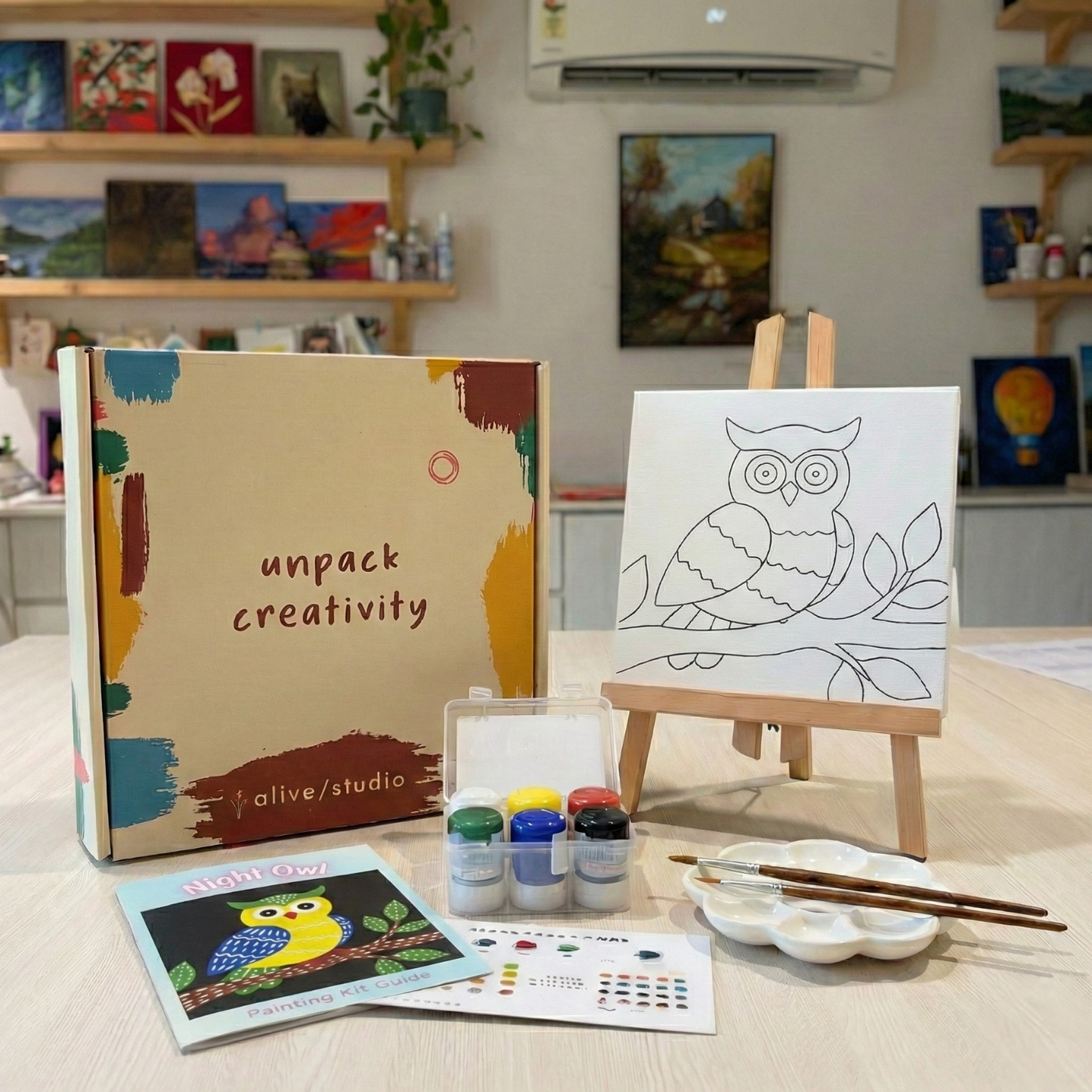 Night Owl - Gond Painting Kit