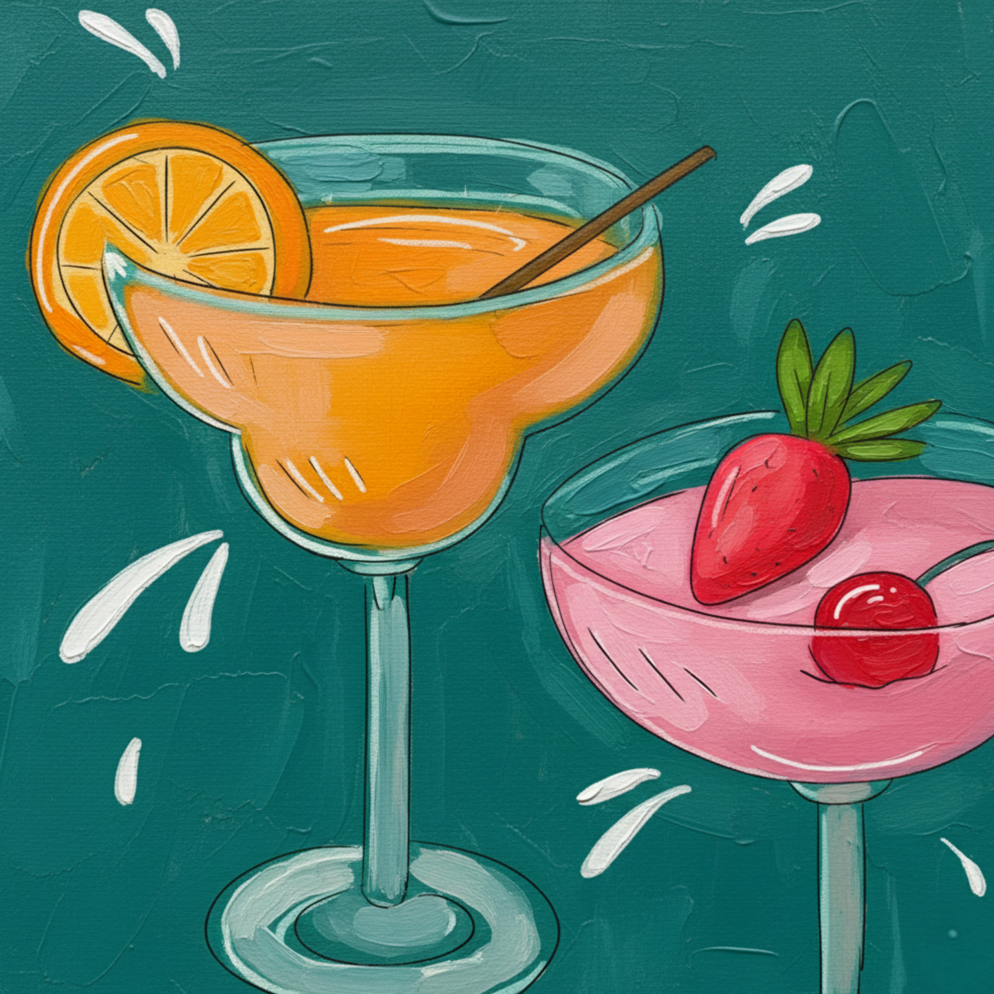 Daiquiris Are a Girl's Best Friend - Mini Painting Kit