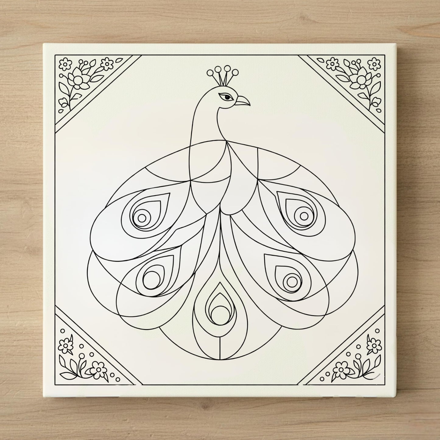 Dil Mange मोर Pichwai outline
