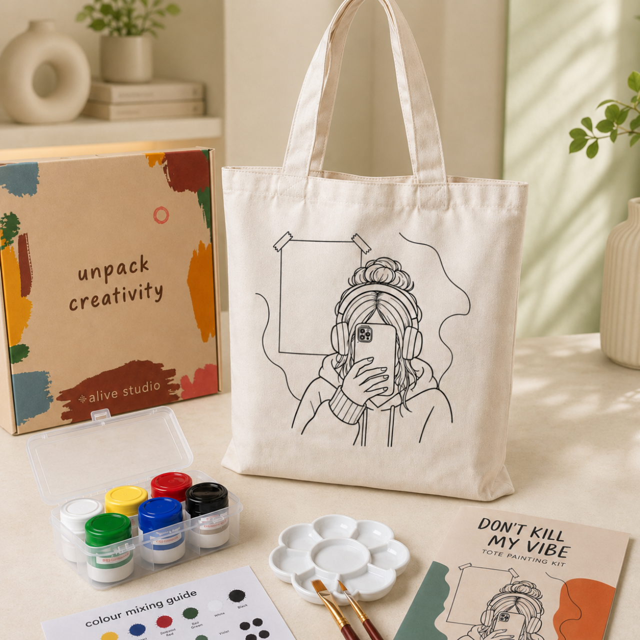 Don't kill my Vibe- Tote Painting Kit