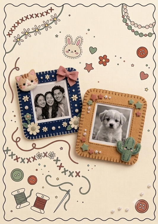 Felted Polaroid Keepers