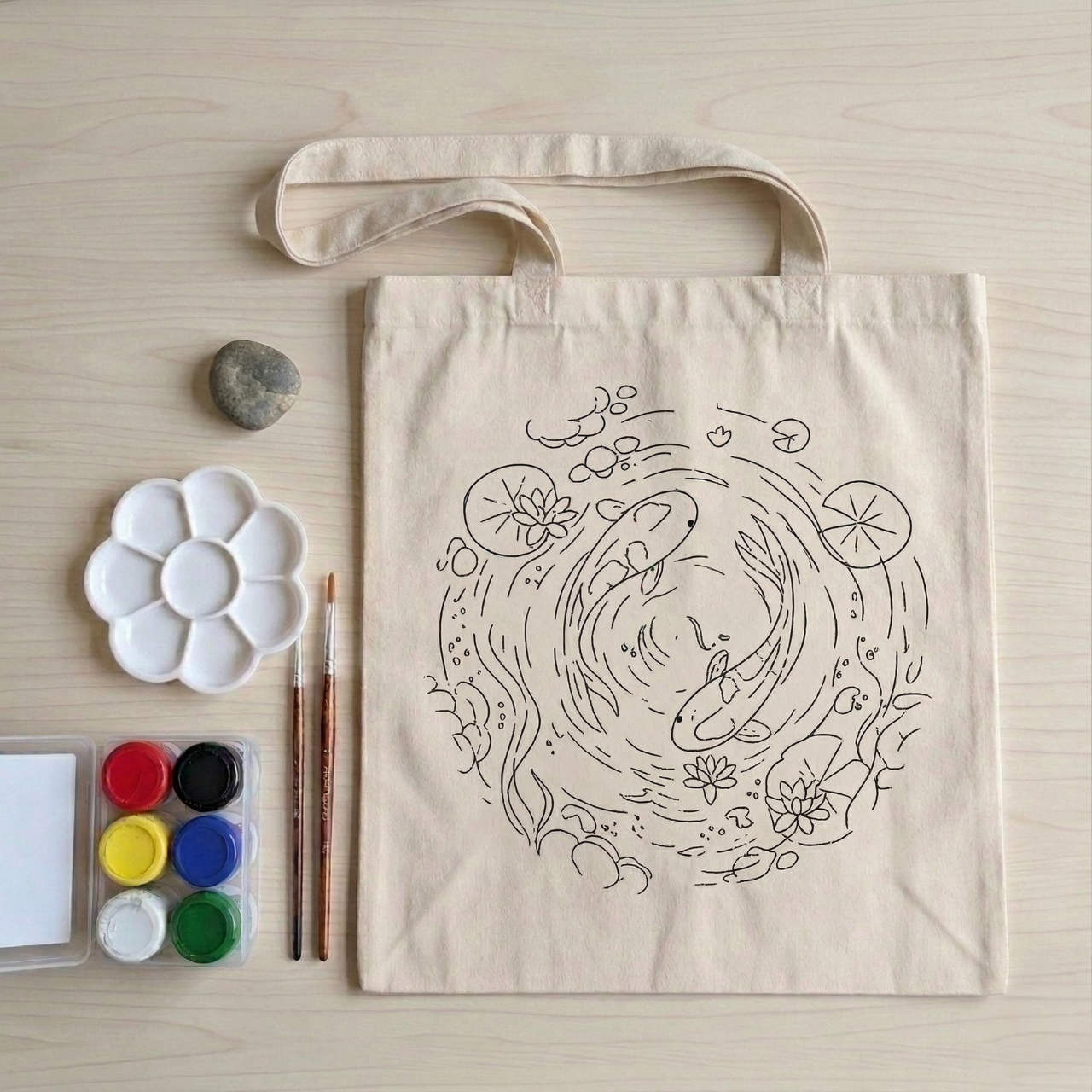 Koi Pond - Tote Painting Kit