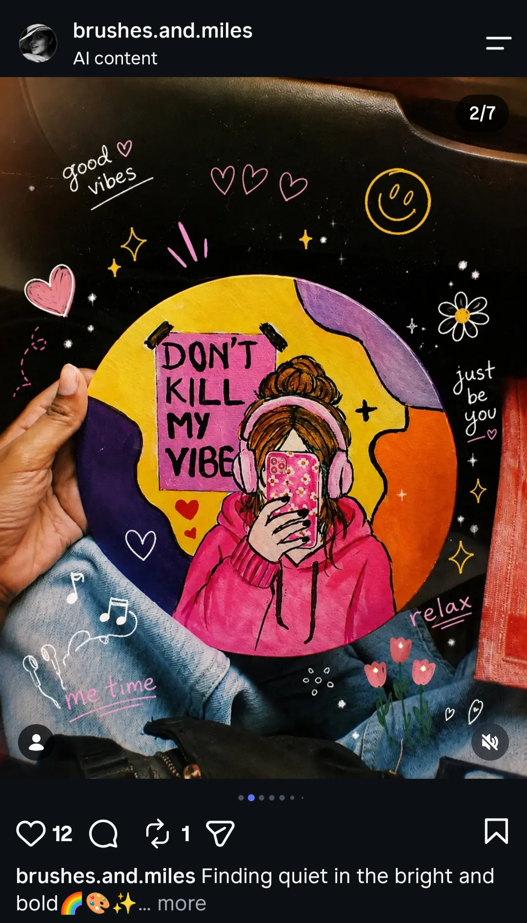 Instagram post screenshot showing the Don't Kill My Vibe kit artwork