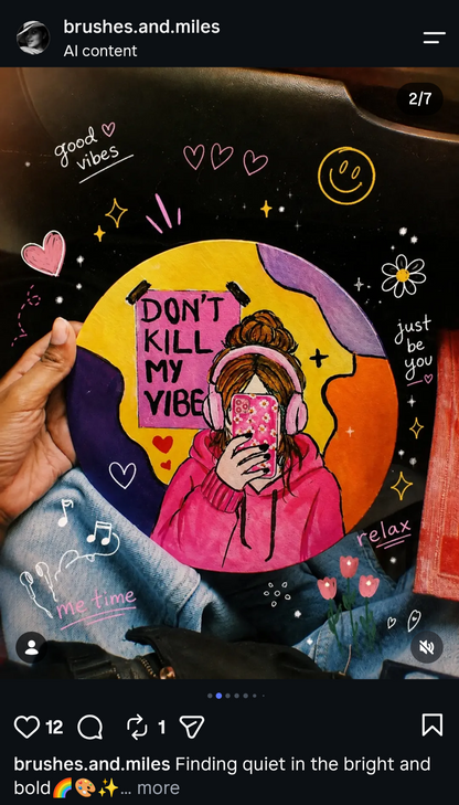 Instagram post screenshot showing the Don't Kill My Vibe kit artwork