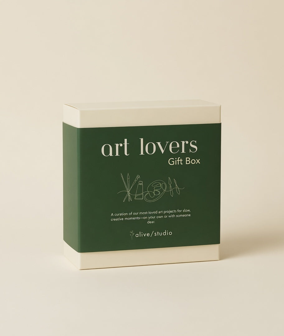 Art Lovers Gift Box by Alive Studio, clean front packaging shot