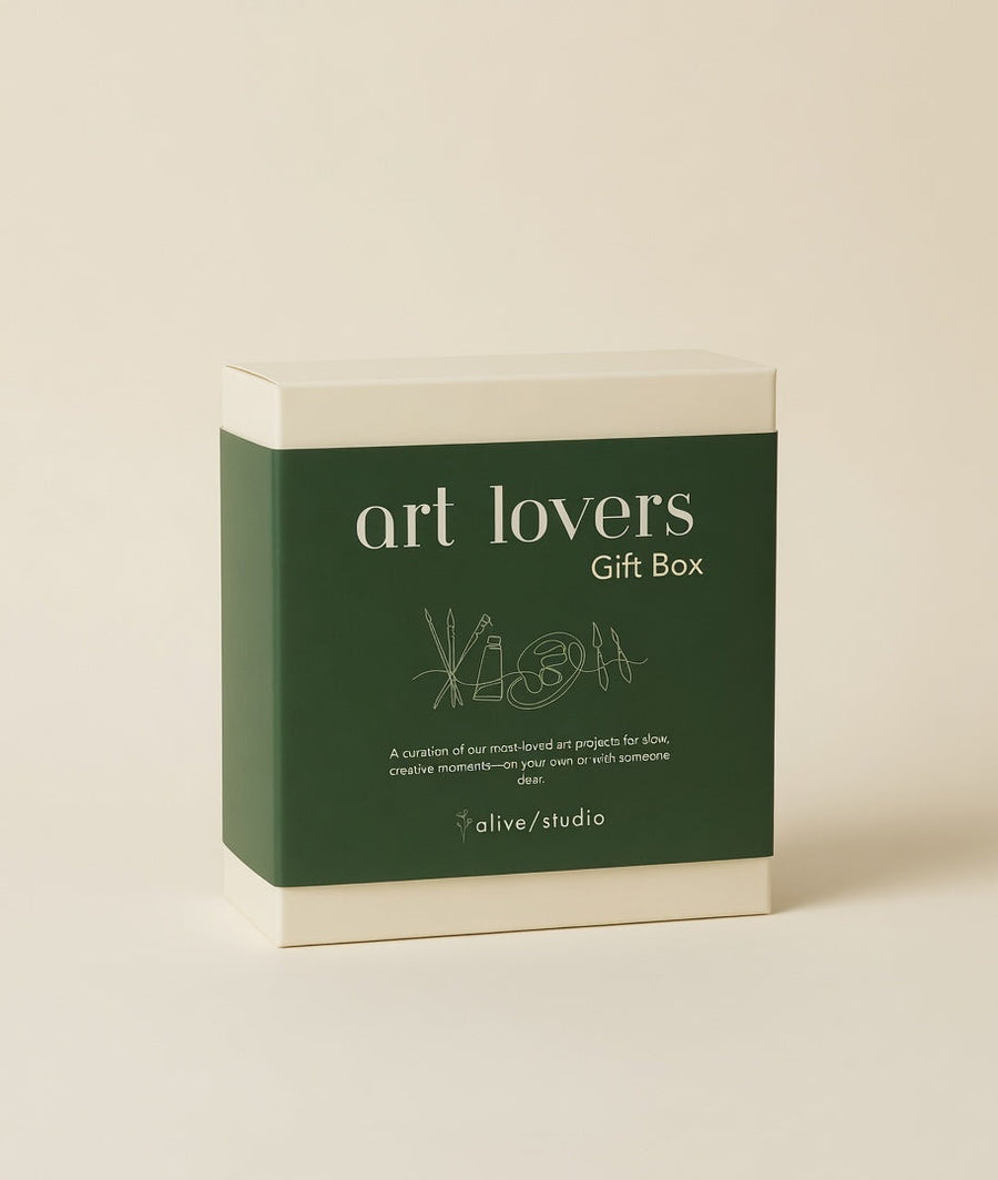Art Lovers Gift Box by Alive Studio, clean front packaging shot
