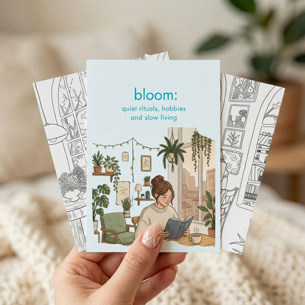 Bloom Theme - Colour Me Happy Postcards