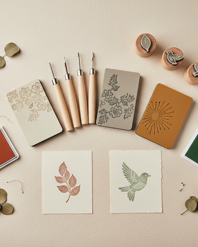 Carve your own custom stamp. A fun and creative activity for all ages.
