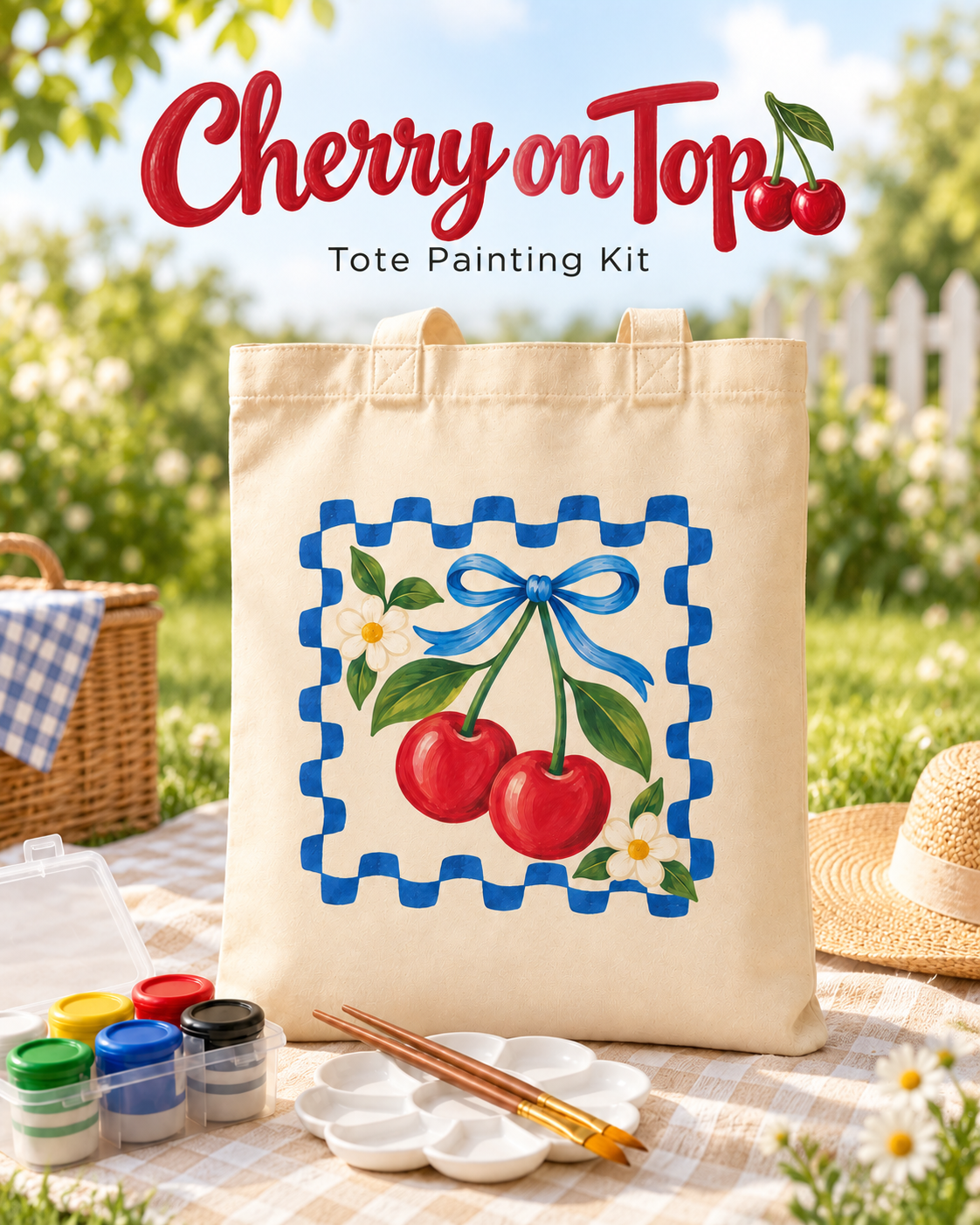 Cherry on Top Tote Painting Kit by Alive Studio