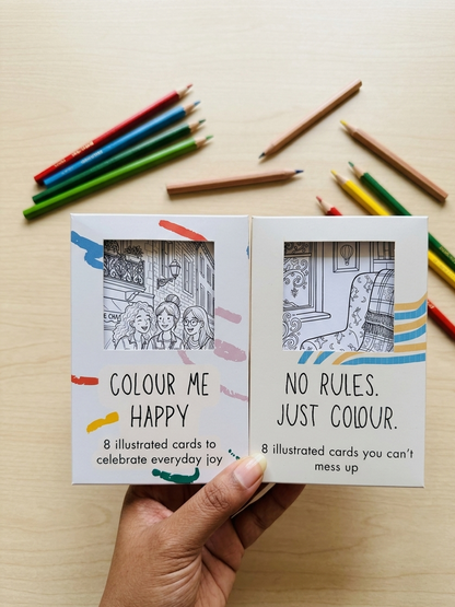 Colour Me Happy postcard set