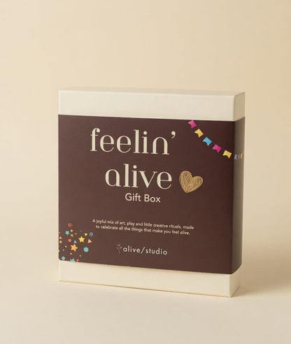 Feelin' Alive Gift Box by Alive Studio, clean front packaging shot