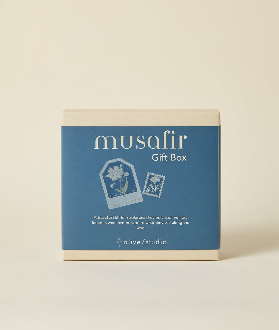 Musafir Gift Box by Alive Studio, clean front packaging shot