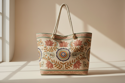 painted tote bag