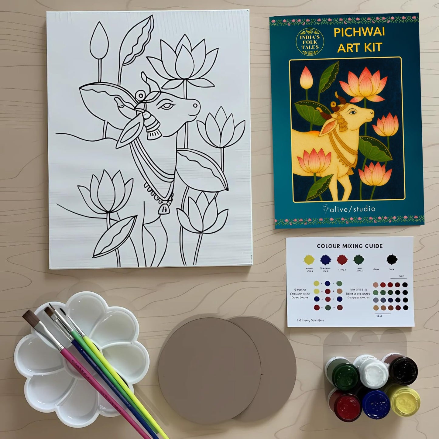 Pichwai Painting Kit outline