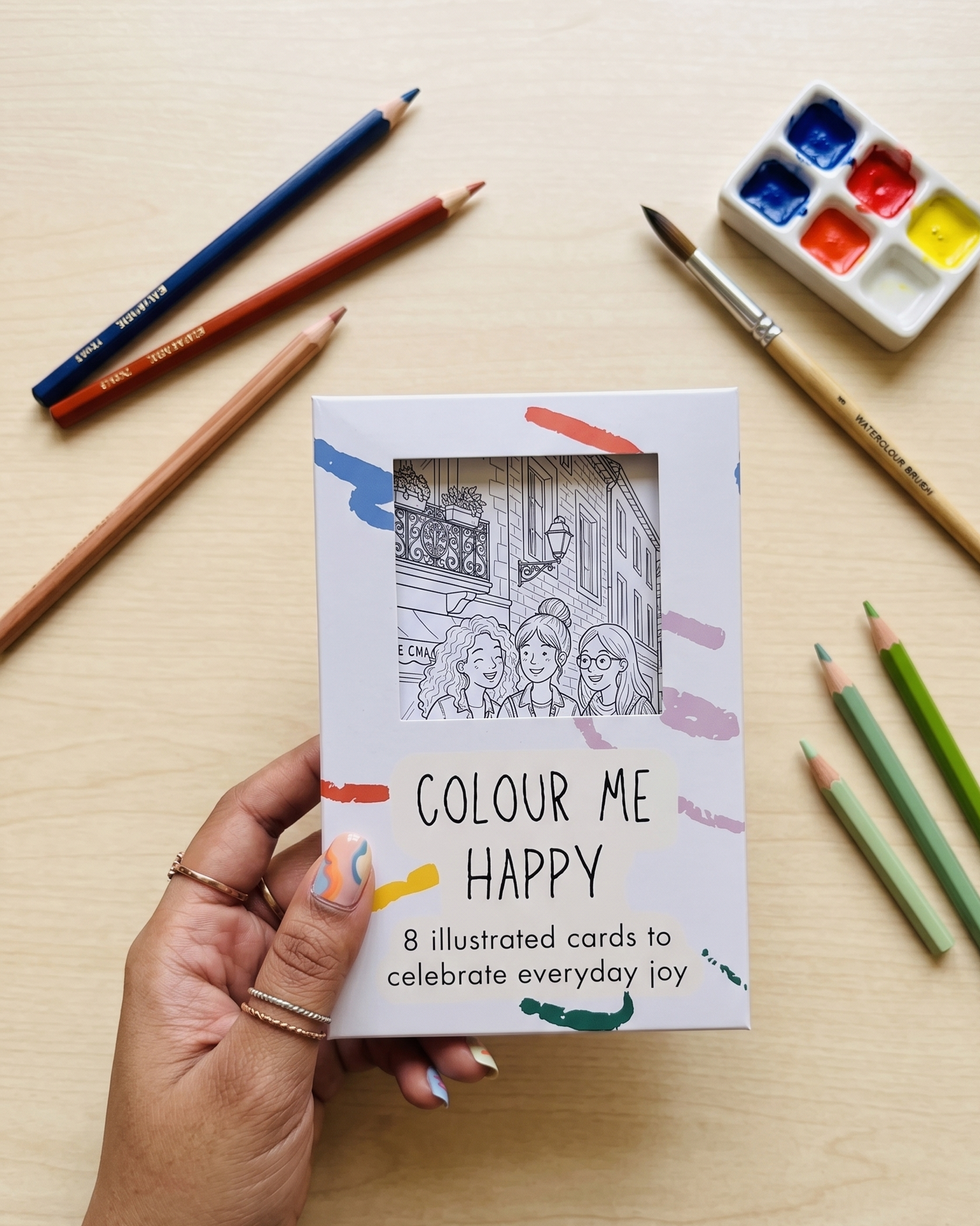 Colour Me Happy - Set of 8 Postcards