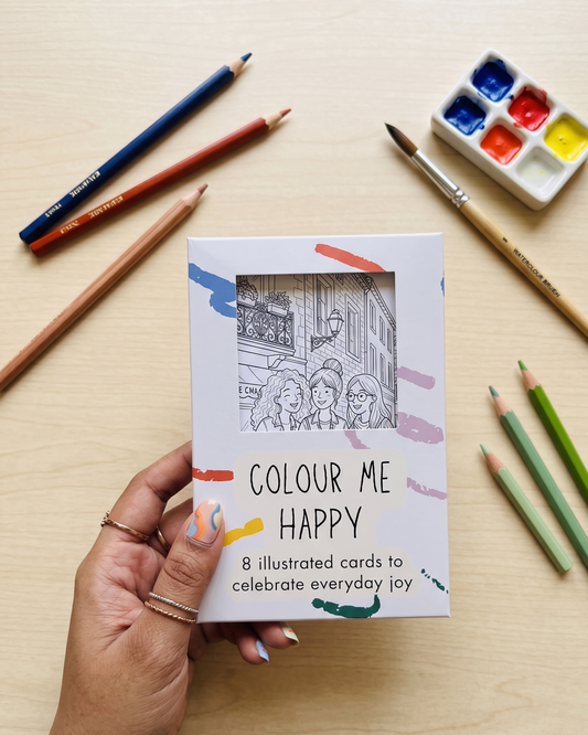 Colour Me Happy - Set of 8 Postcards