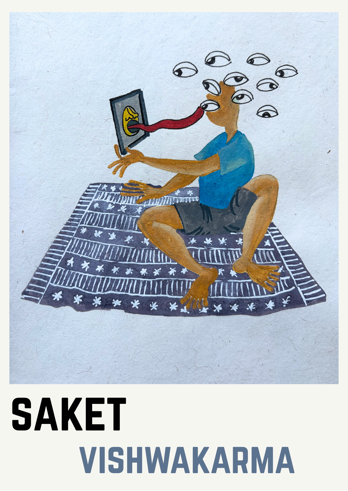Artist card front: Saket Vishwakarma, illustrator and mentor at Alive Studio